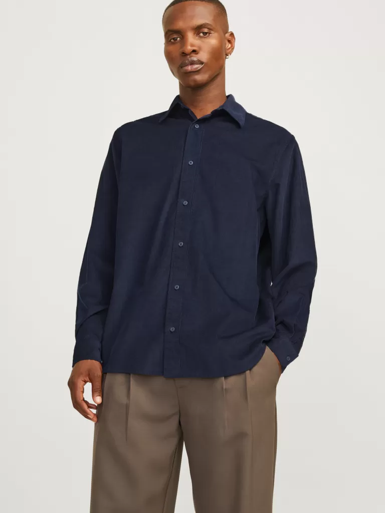 JACK & JONES Koszule^Wygodne dopasowanie Koszula Niebieski