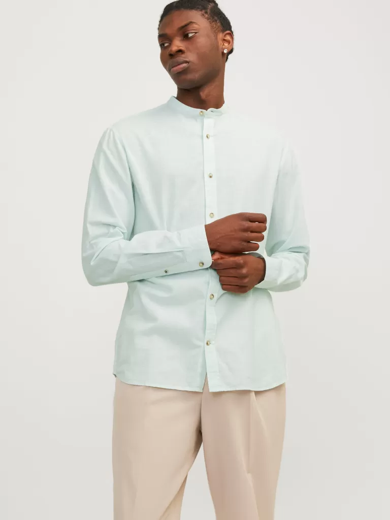 JACK & JONES Koszule^Wygodne dopasowanie Koszula Niebieski