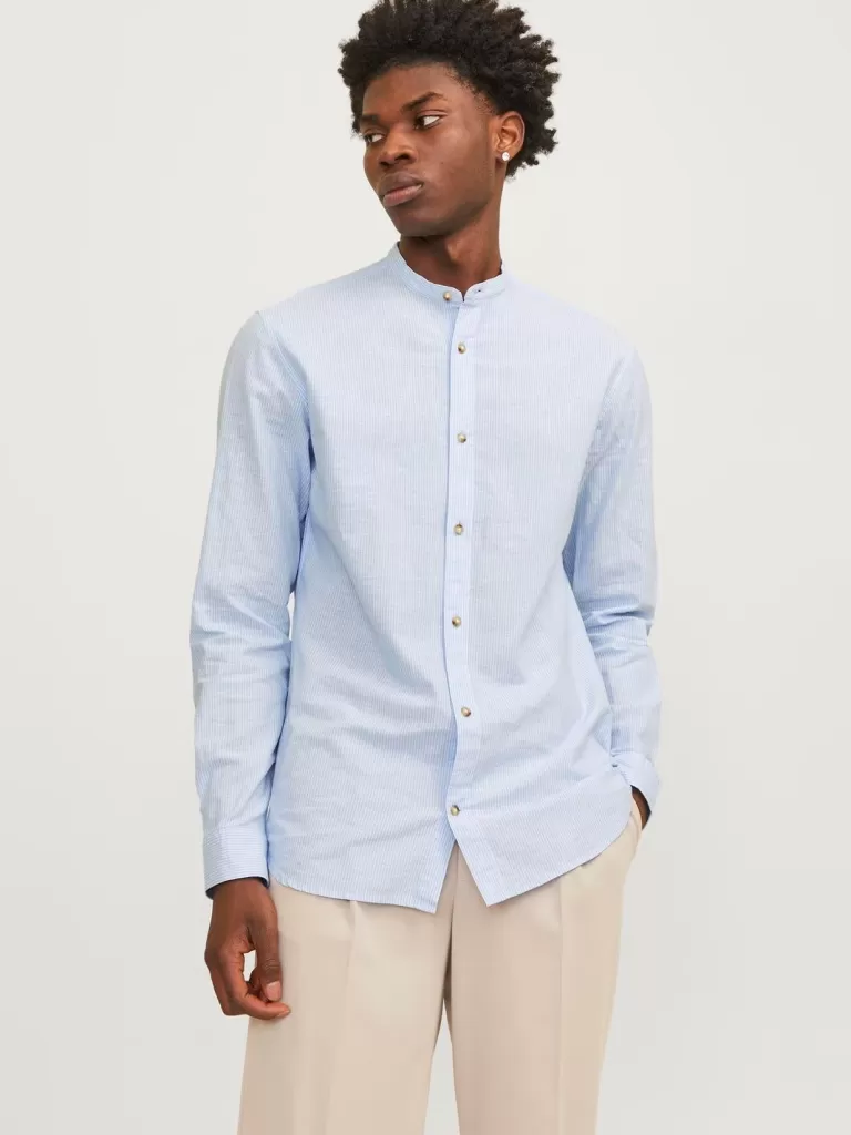 JACK & JONES Koszule^Wygodne dopasowanie Koszula Niebieski