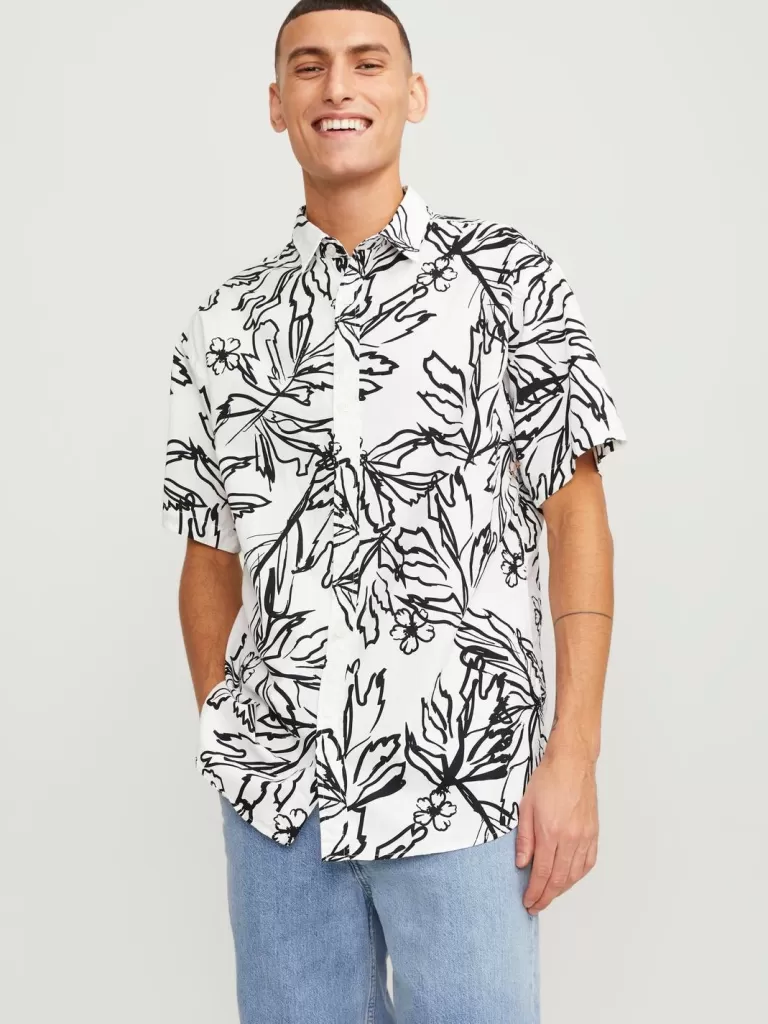 JACK & JONES Koszule^Wygodne dopasowanie Koszula Biały