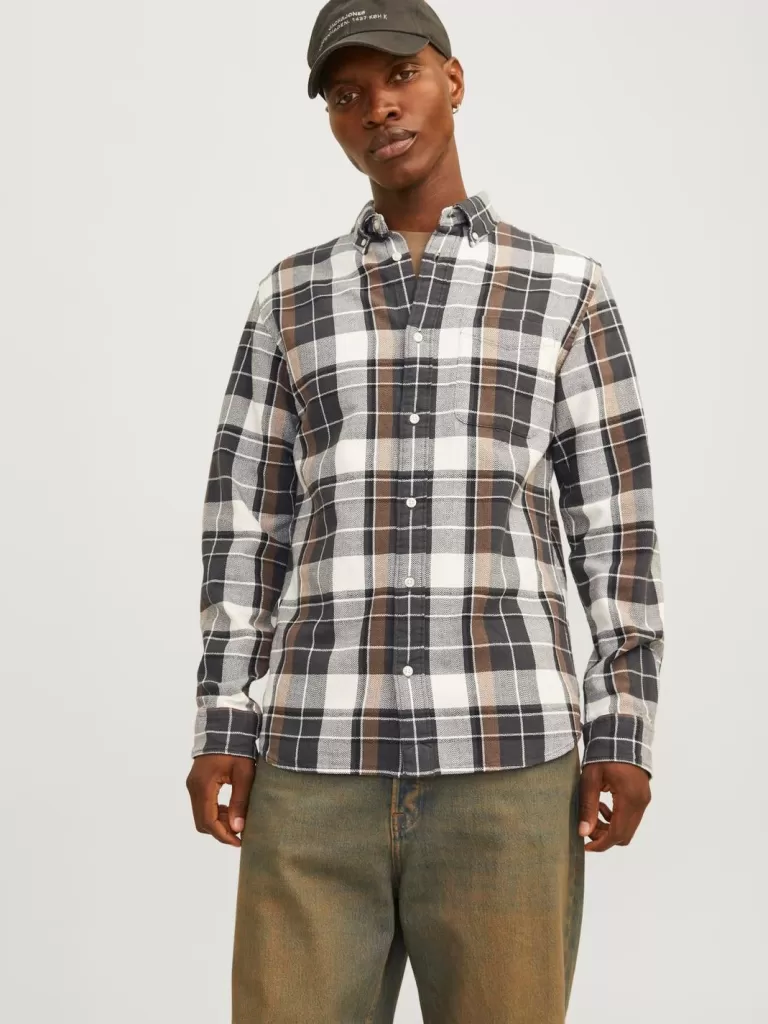 JACK & JONES Koszule^Wygodne dopasowanie Koszula Szary