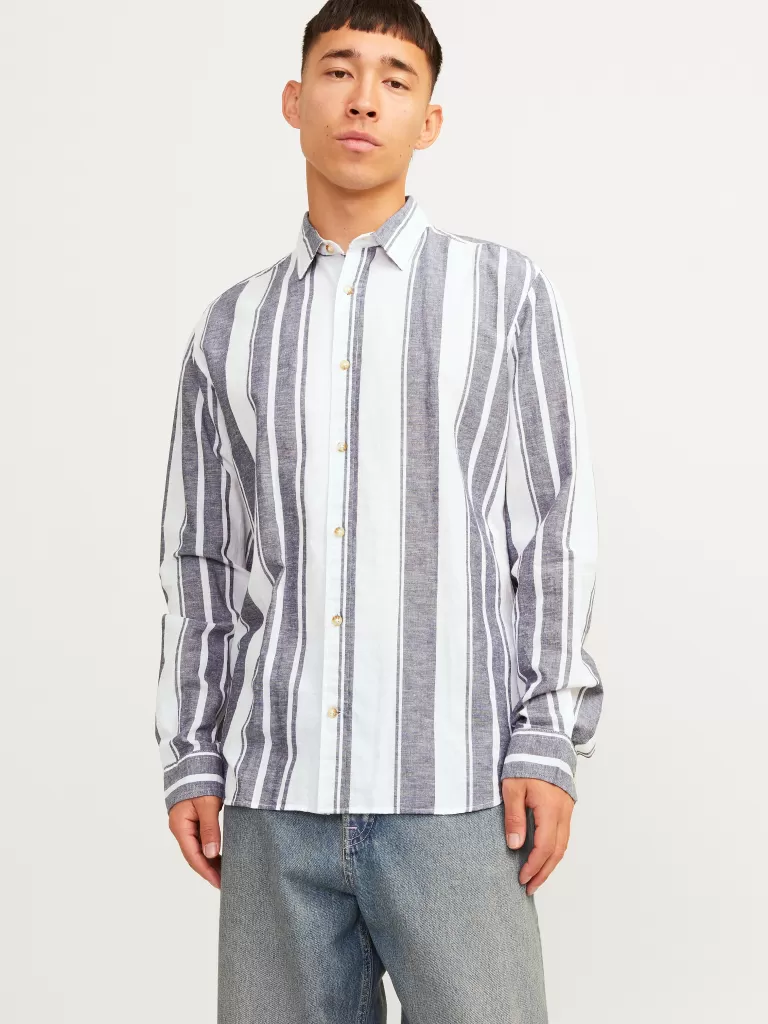 JACK & JONES Koszule^Wygodne dopasowanie Koszula Niebieski