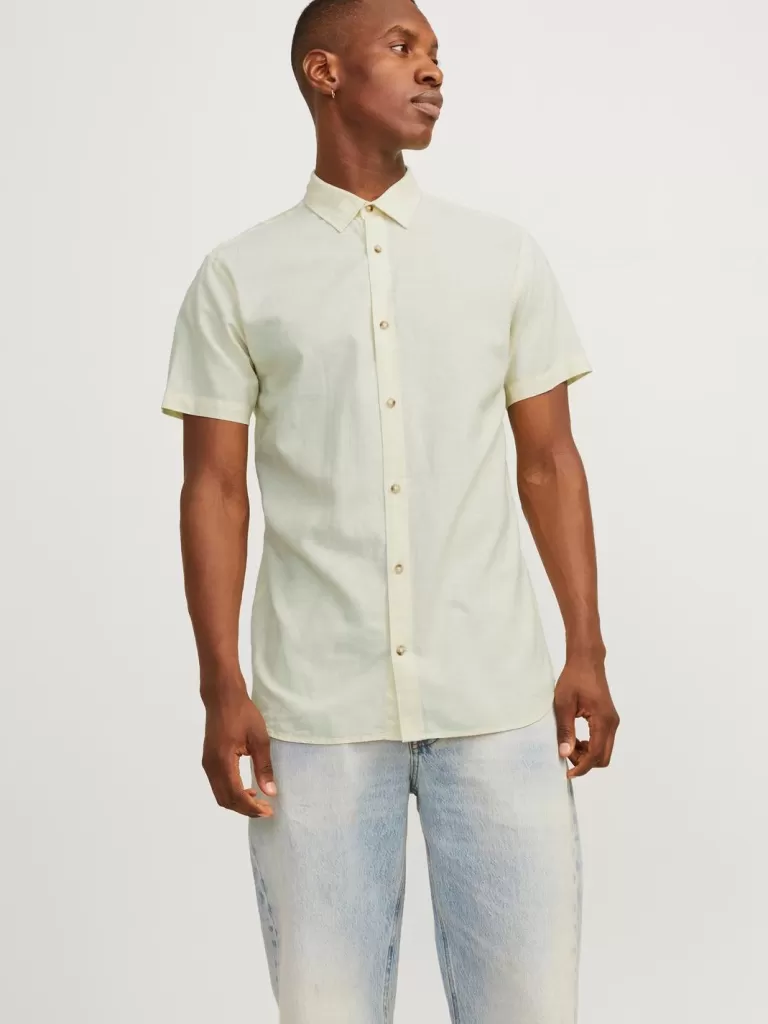 JACK & JONES Koszule^Wygodne dopasowanie Koszula Żółty