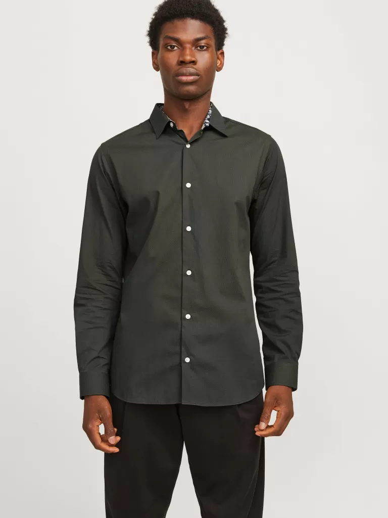 JACK & JONES Koszule^Wygodne dopasowanie Koszula Zielony