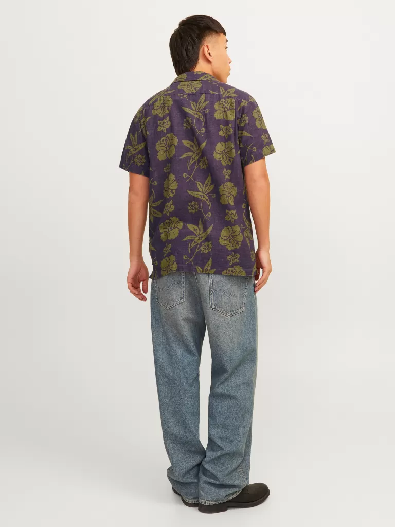 JACK & JONES Koszule^Wygodne dopasowanie Koszula Fioletowy
