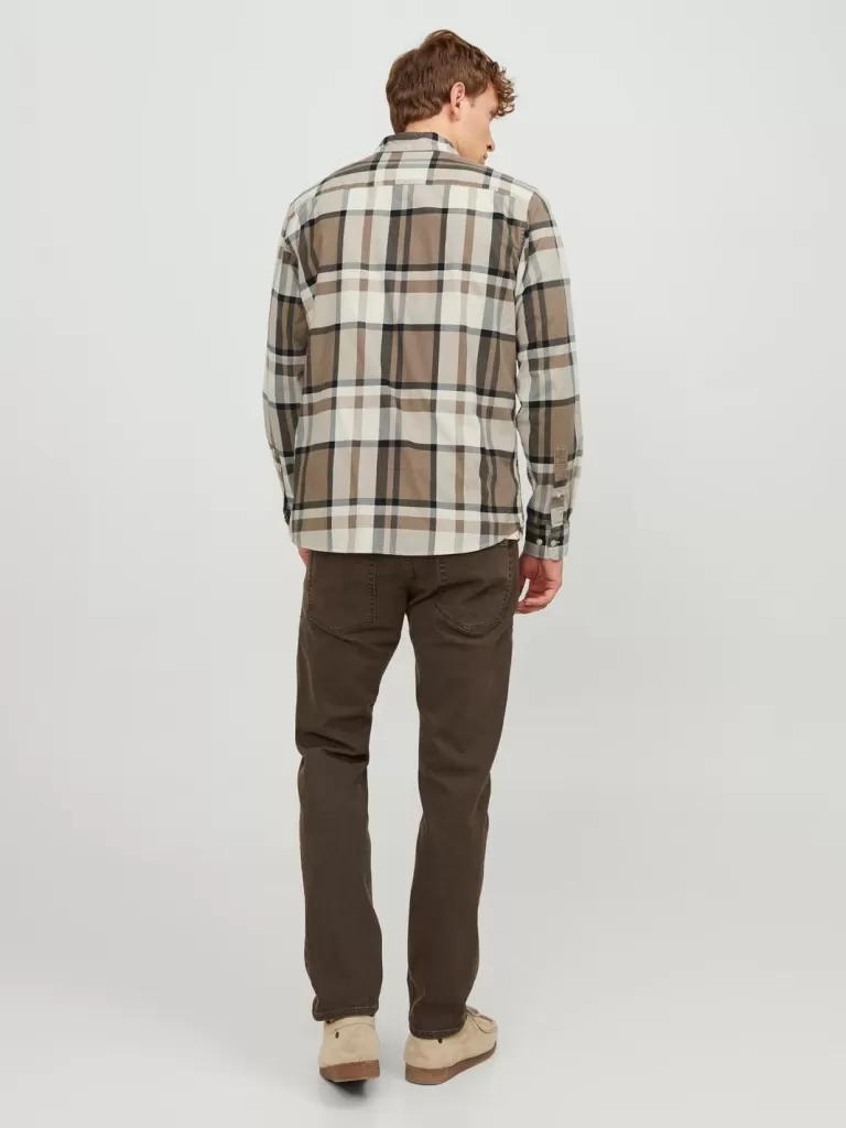 JACK & JONES Koszule^Wygodne dopasowanie Koszula Brązowy