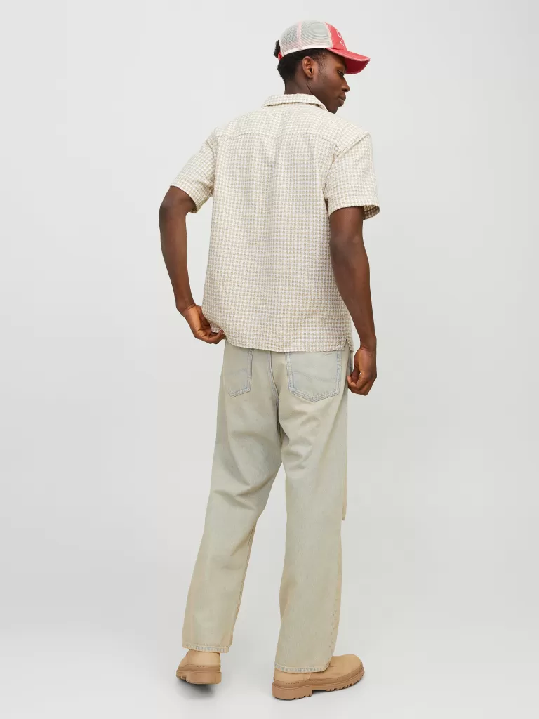 JACK & JONES Koszule^Wygodne dopasowanie Koszula Beżowy