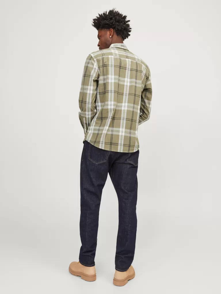JACK & JONES Koszule^Wygodne dopasowanie Koszula Zielony
