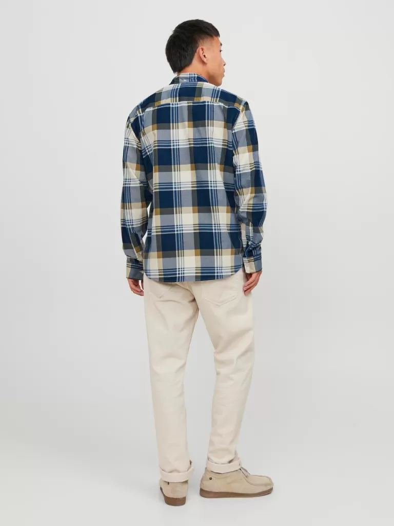 JACK & JONES Koszule^Wygodne dopasowanie Koszula Niebieski