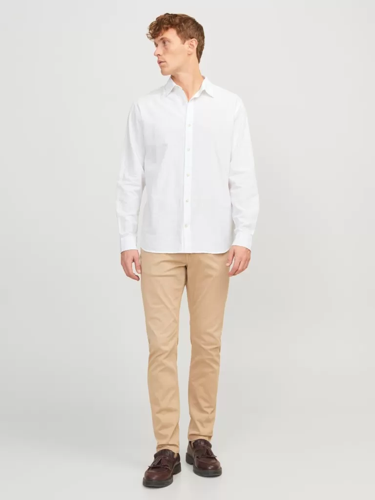 JACK & JONES Koszule^Wygodne dopasowanie Koszula Biały