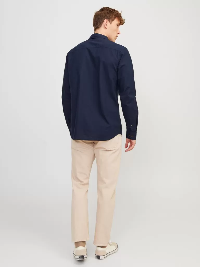 JACK & JONES Koszule^Wygodne dopasowanie Koszula Niebieski