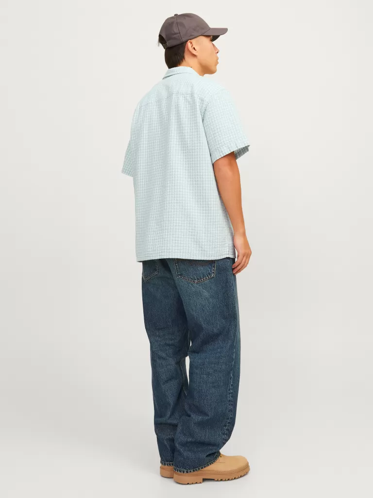 JACK & JONES Koszule^Wygodne dopasowanie Koszula Niebieski