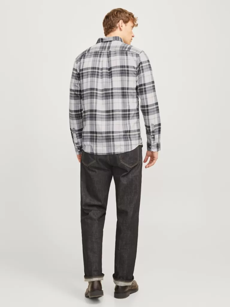 JACK & JONES Koszule^Wygodne dopasowanie Koszula Szary