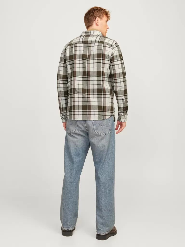 JACK & JONES Koszule^Wygodne dopasowanie Koszula Zielony