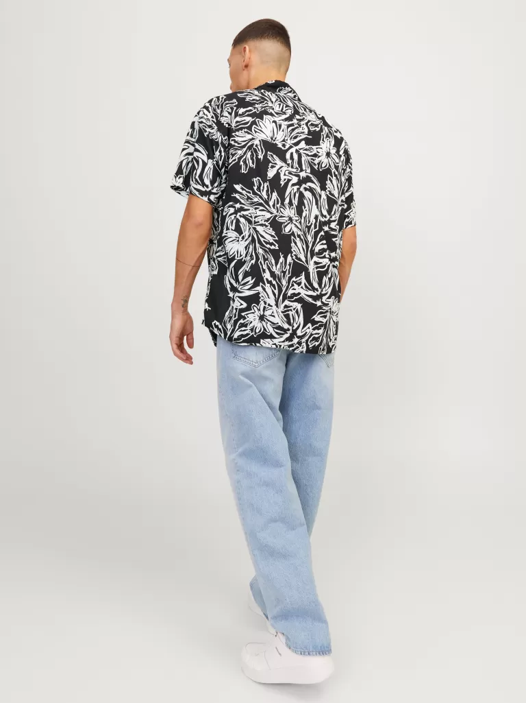 JACK & JONES Koszule^Wygodne dopasowanie Koszula Czarny