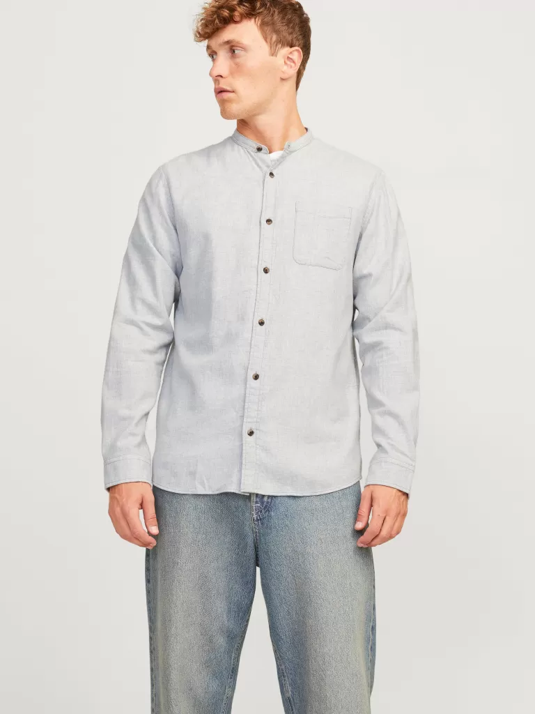 JACK & JONES Koszule^Wygodne dopasowanie Koszula codzienna Szary