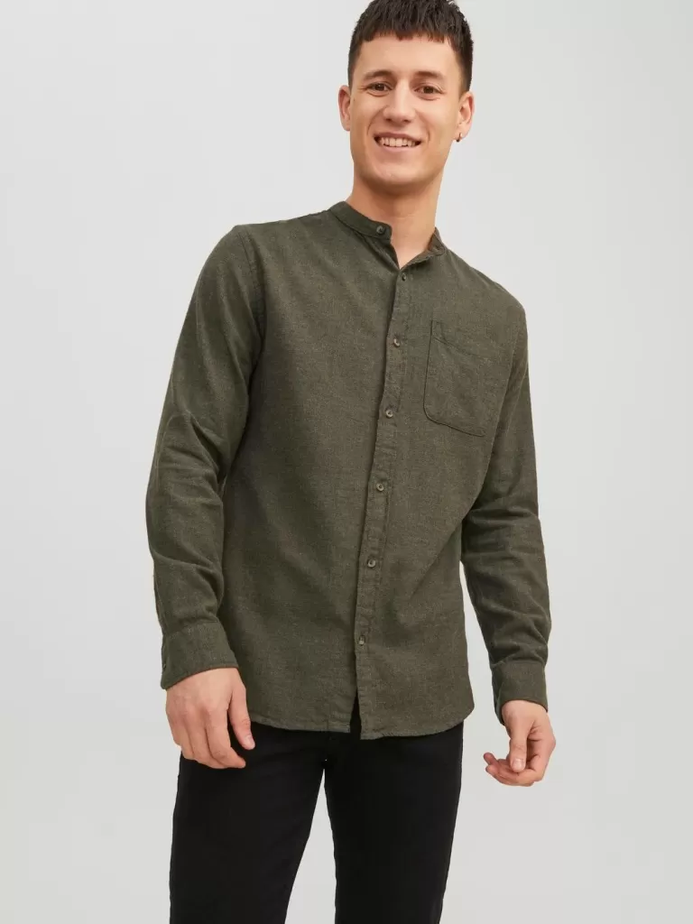 JACK & JONES Koszule^Wygodne dopasowanie Koszula codzienna Zielony