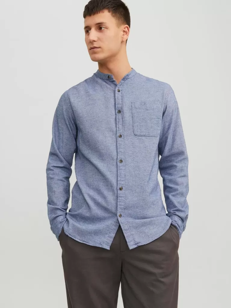 JACK & JONES Koszule^Wygodne dopasowanie Koszula codzienna Niebieski