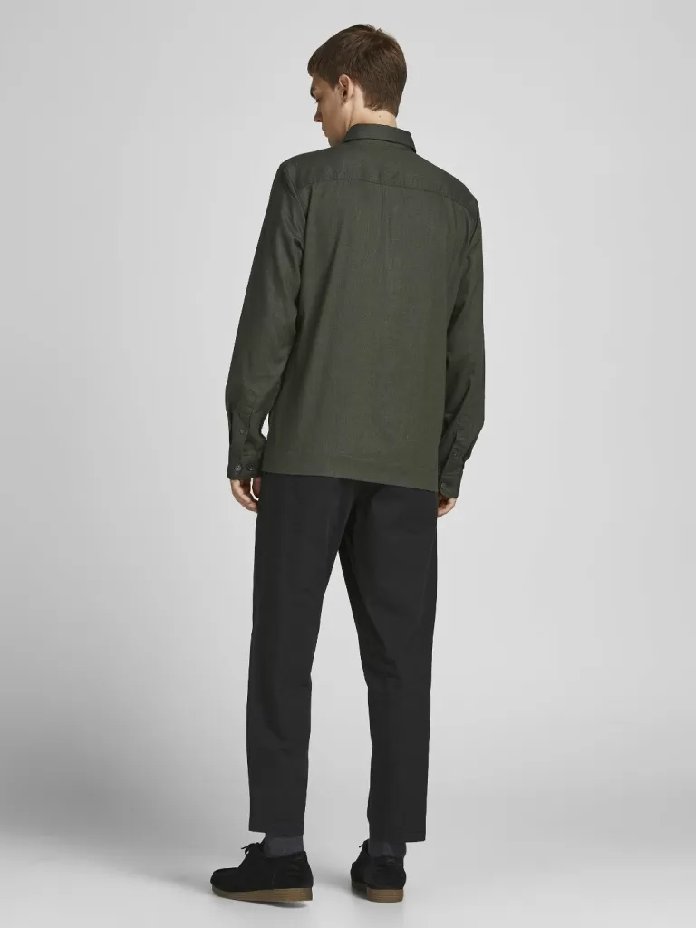 JACK & JONES Koszule^Wygodne dopasowanie Koszula codzienna Zielony