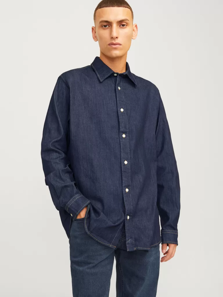 JACK & JONES Koszule | Jeansowe Koszule^Wygodne dopasowanie Koszula jeansowa Niebieski