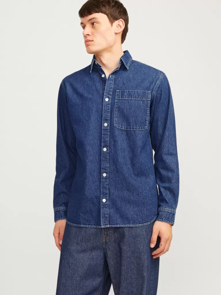 JACK & JONES Koszule | Jeansowe Koszule^Wygodne dopasowanie Koszula jeansowa Niebieski