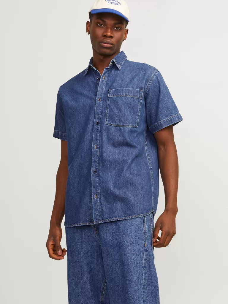 JACK & JONES Koszule | Jeansowe Koszule^Wygodne dopasowanie Koszula jeansowa Niebieski