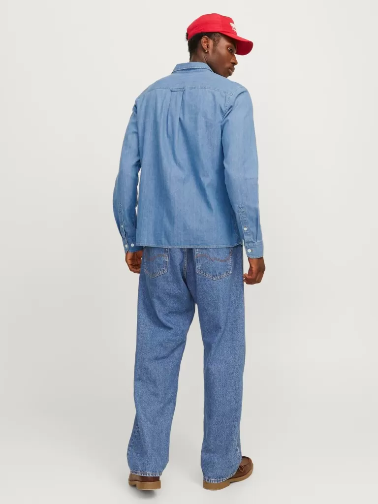 JACK & JONES Koszule | Jeansowe Koszule^Wygodne dopasowanie Koszula jeansowa Niebieski