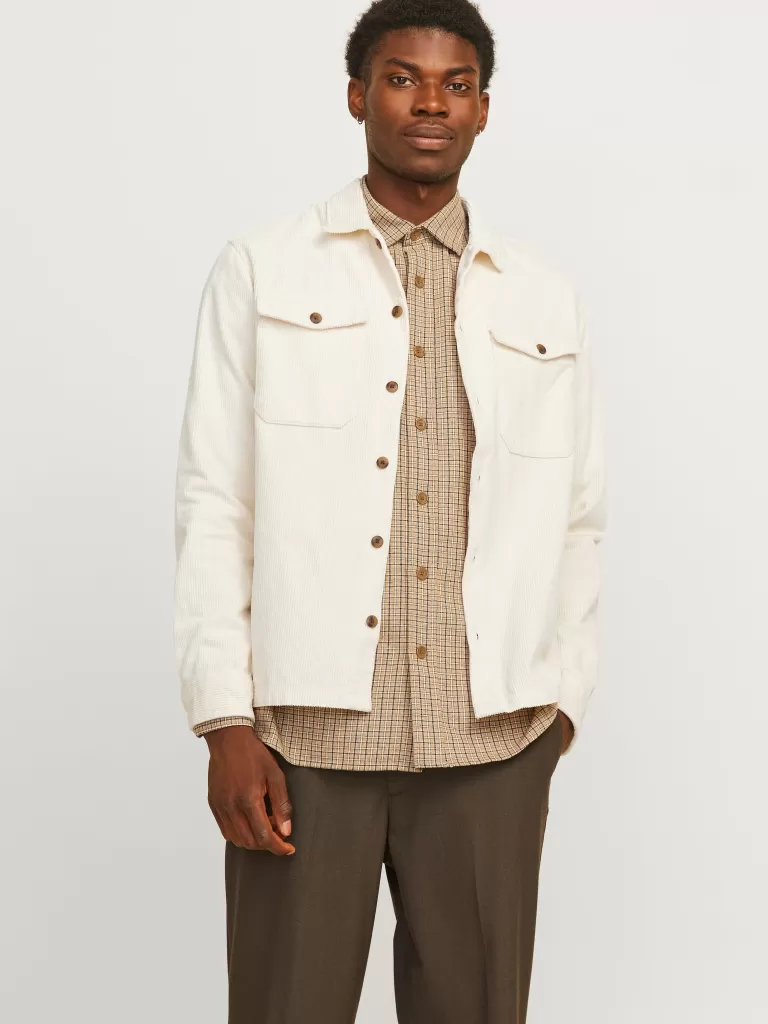 JACK & JONES Koszule^Wygodne dopasowanie Kurtka koszulowa Biały