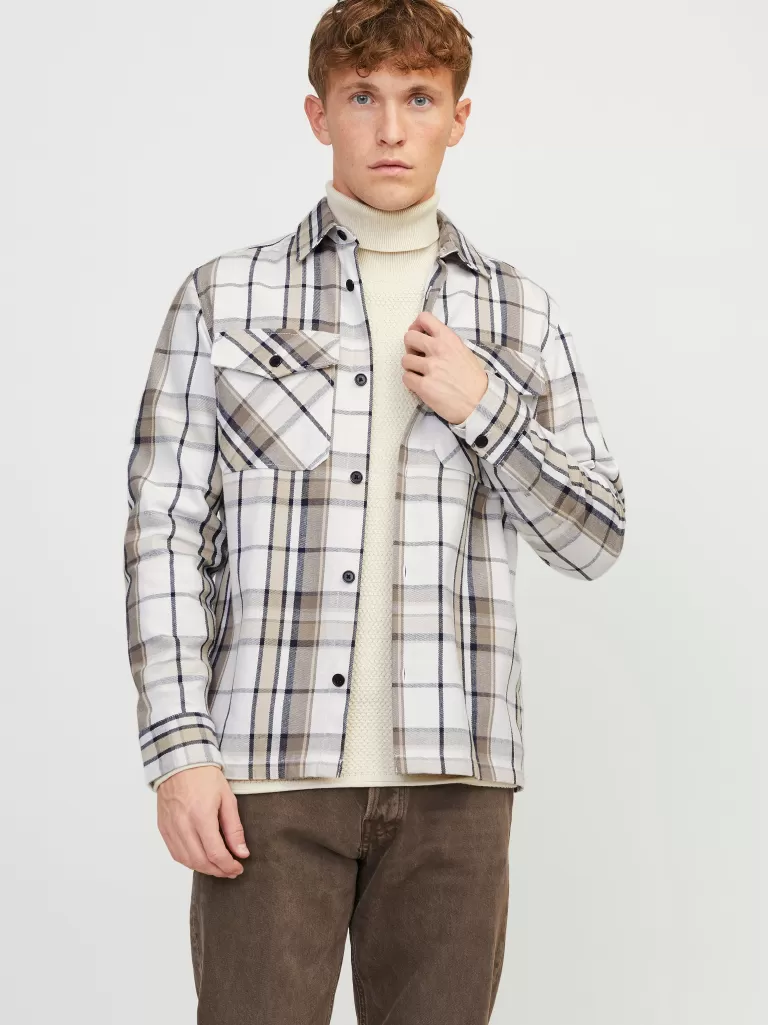 JACK & JONES Koszule^Wygodne dopasowanie Kurtka koszulowa Szary