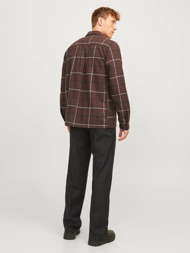 JACK & JONES Koszule^Wygodne dopasowanie Kurtka koszulowa Czerwony