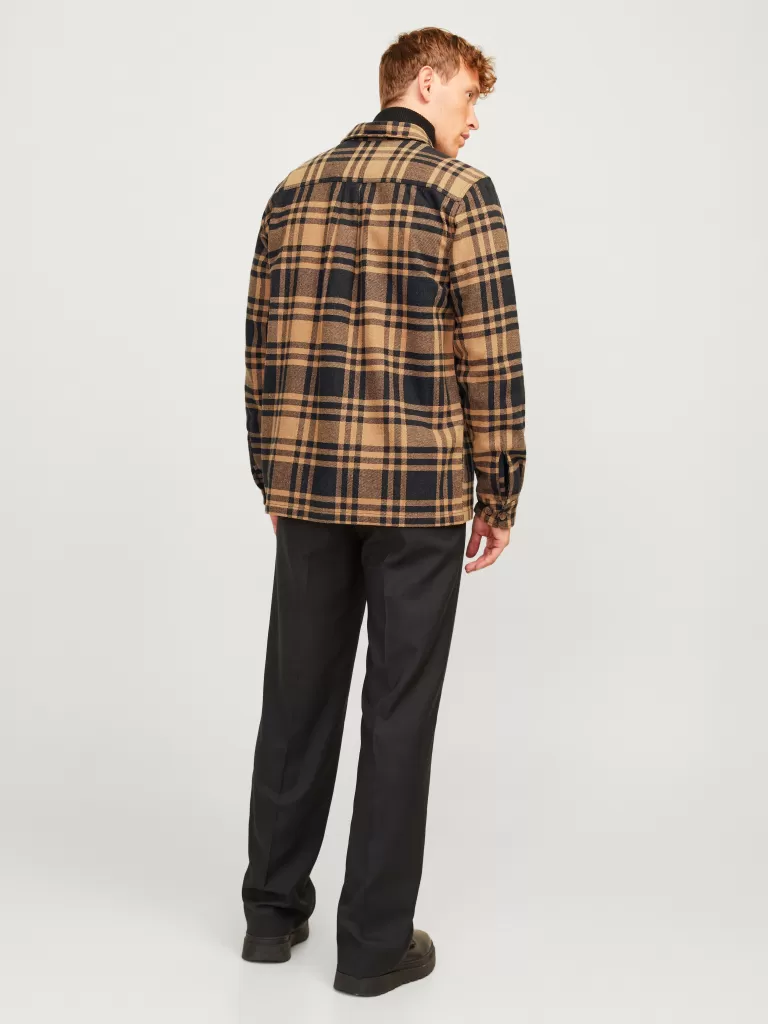 JACK & JONES Koszule^Wygodne dopasowanie Kurtka koszulowa Pomarańczowy