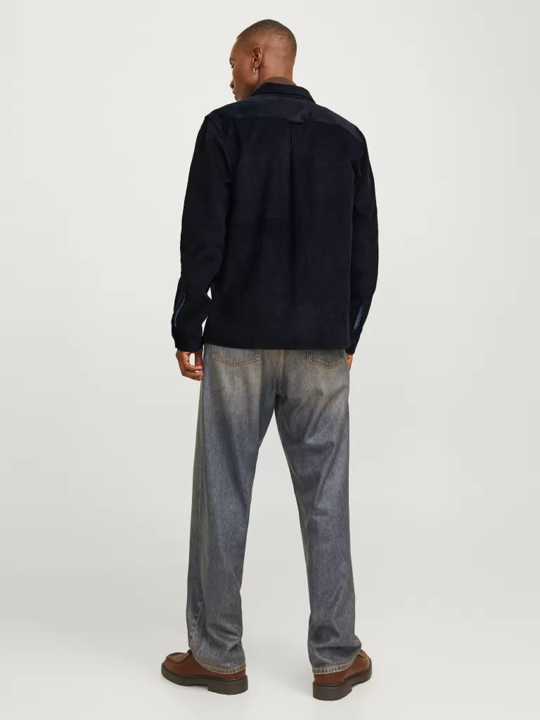 JACK & JONES Koszule^Wygodne dopasowanie Kurtka koszulowa Czarny