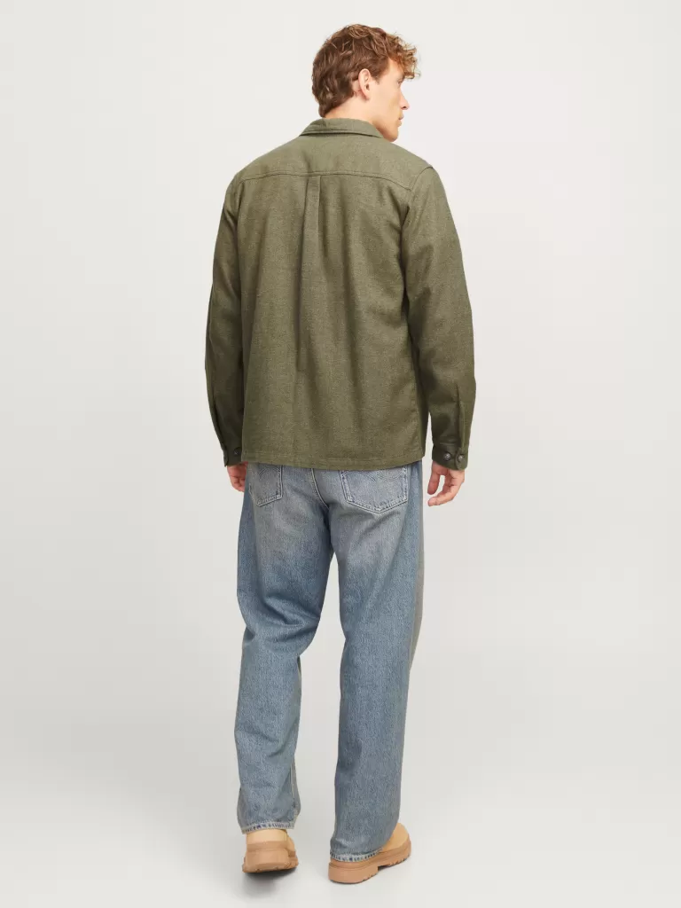 JACK & JONES Koszule^Wygodne dopasowanie Kurtka koszulowa Zielony