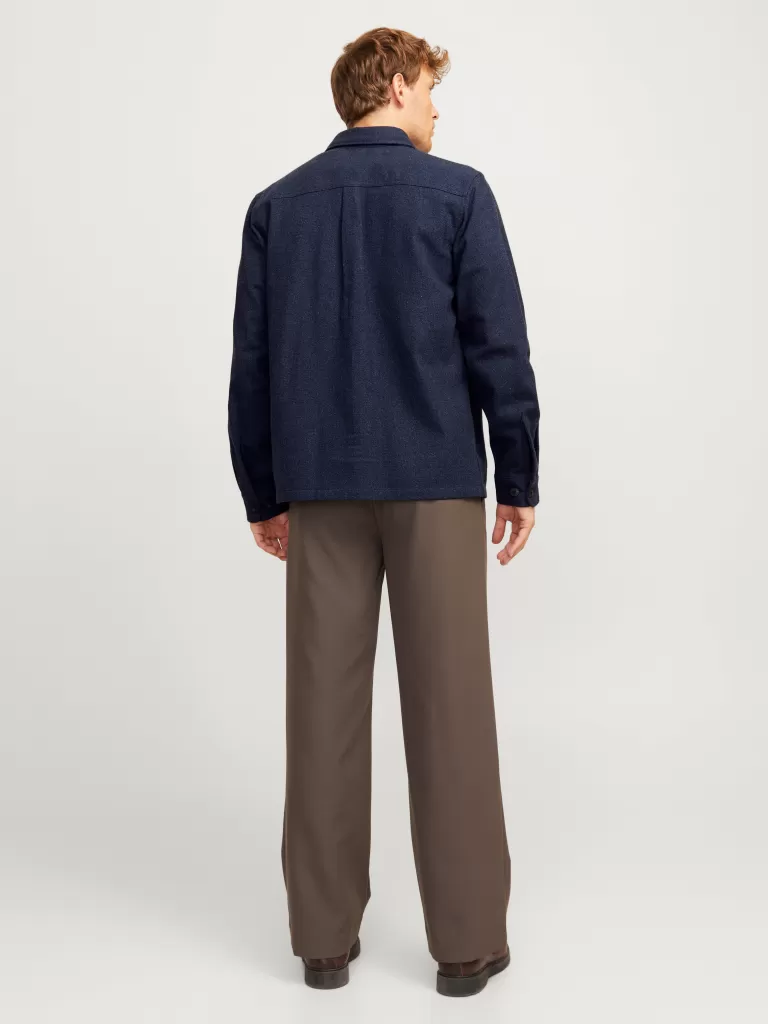 JACK & JONES Koszule^Wygodne dopasowanie Kurtka koszulowa Niebieski