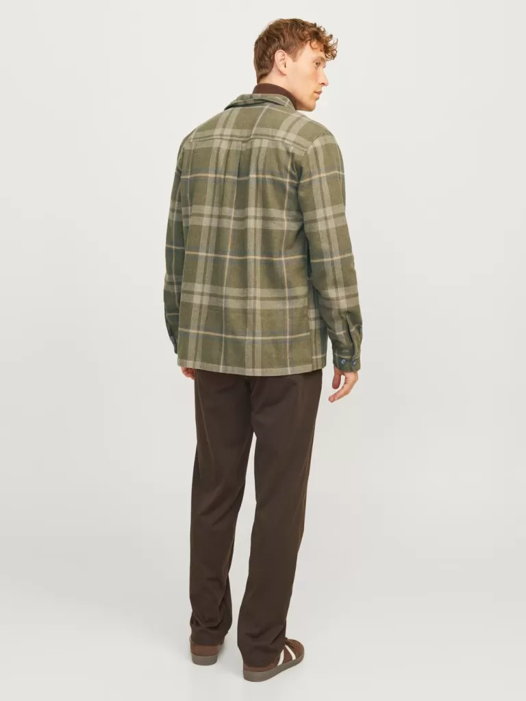 JACK & JONES Koszule^Wygodne dopasowanie Kurtka koszulowa Zielony