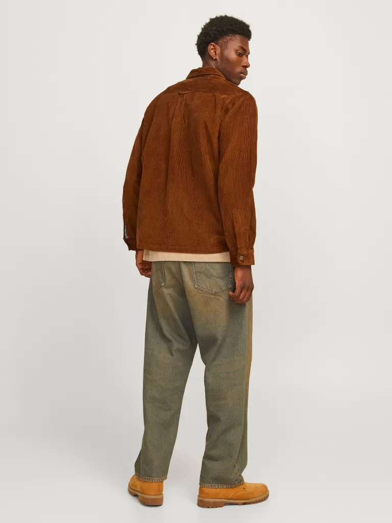 JACK & JONES Koszule^Wygodne dopasowanie Kurtka koszulowa Pomarańczowy