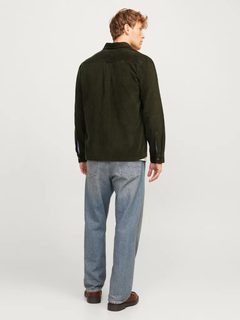 JACK & JONES Koszule^Wygodne dopasowanie Kurtka koszulowa Zielony