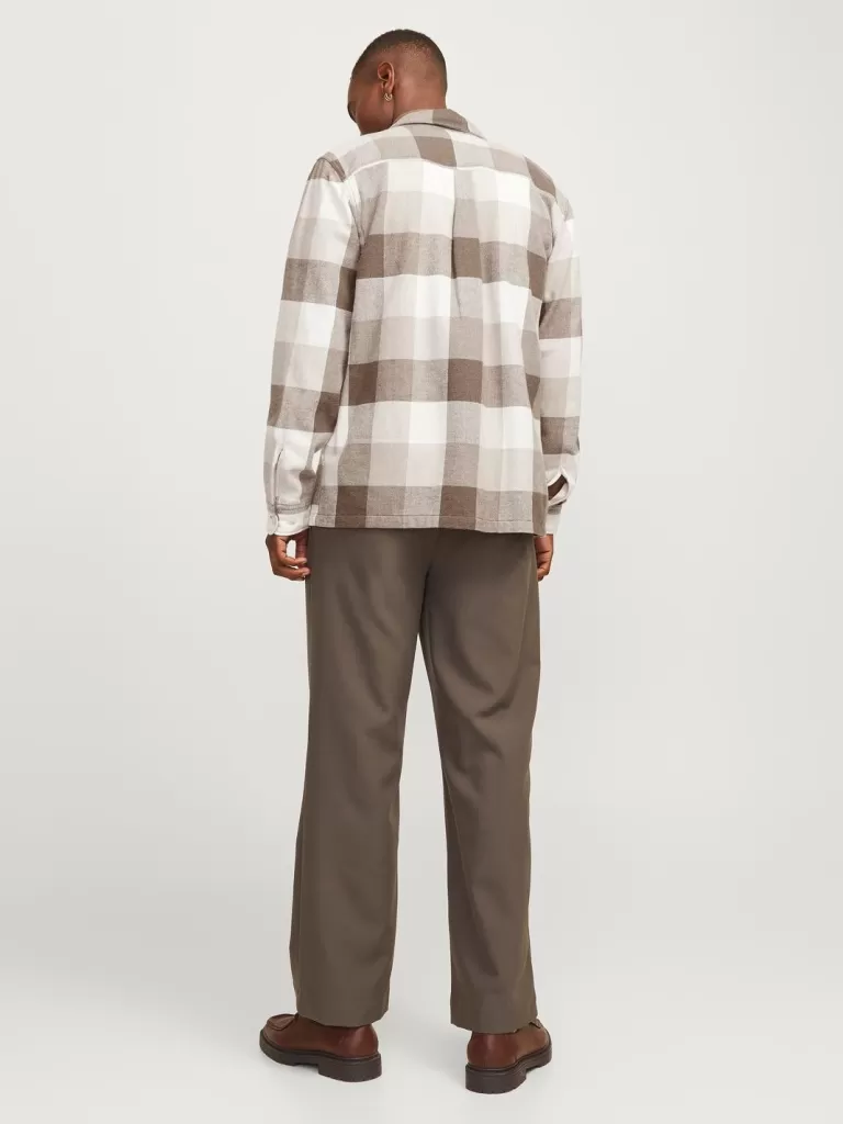 JACK & JONES Koszule^Wygodne dopasowanie Kurtka koszulowa Beżowy