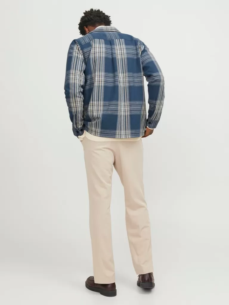 JACK & JONES Koszule^Wygodne dopasowanie Kurtka koszulowa Niebieski