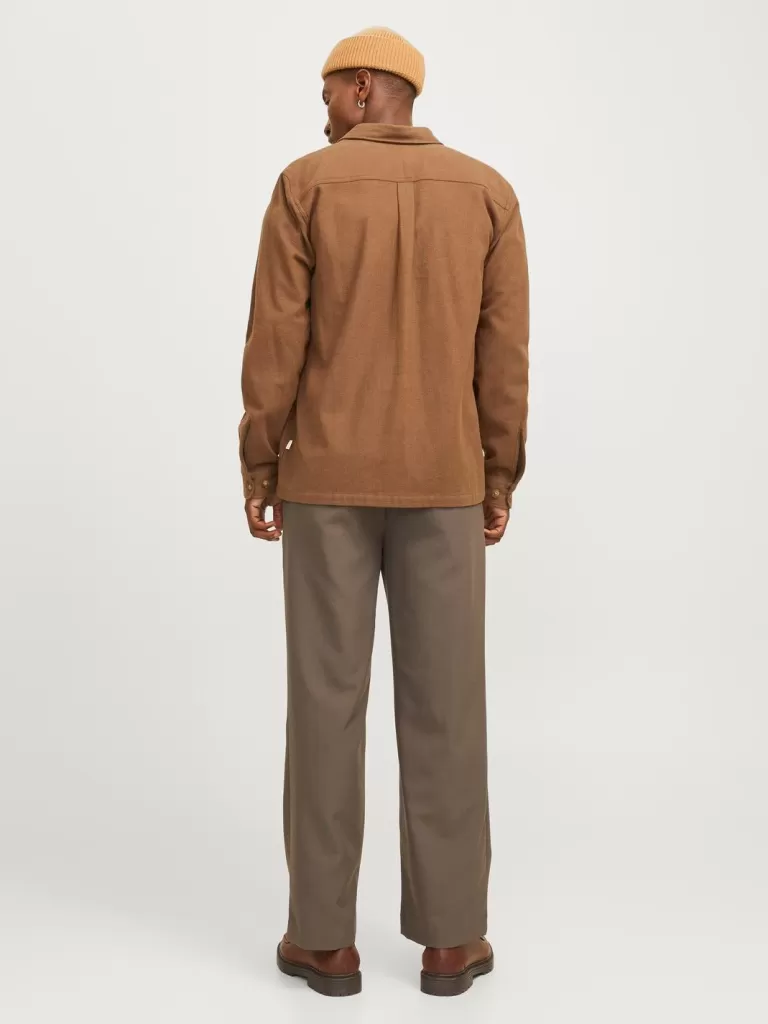 JACK & JONES Koszule^Wygodne dopasowanie Kurtka koszulowa Pomarańczowy
