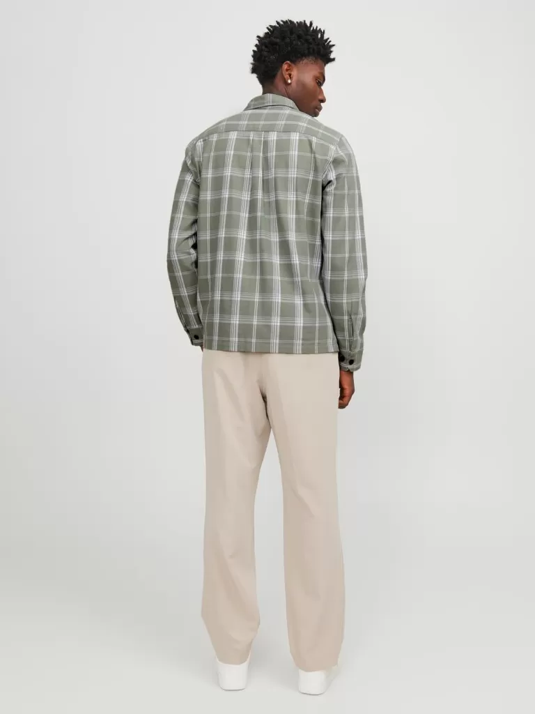 JACK & JONES Koszule^Wygodne dopasowanie Kurtka koszulowa Zielony