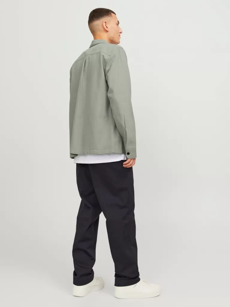 JACK & JONES Koszule^Wygodne dopasowanie Kurtka koszulowa Zielony