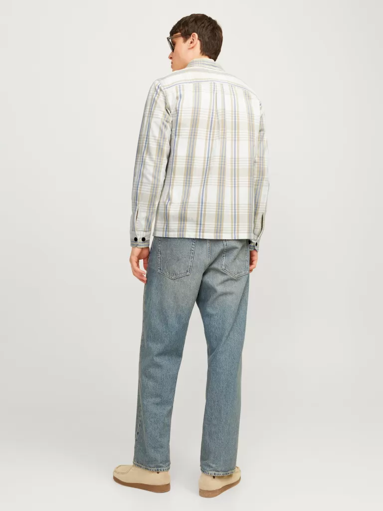 JACK & JONES Koszule^Wygodne dopasowanie Kurtka koszulowa Niebieski