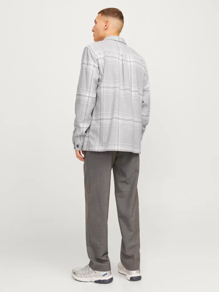 JACK & JONES Koszule^Wygodne dopasowanie Kurtka koszulowa Szary