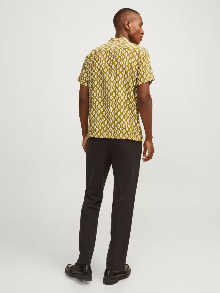 JACK & JONES Koszule^Wygodne dopasowanie Tropikalna Zielony