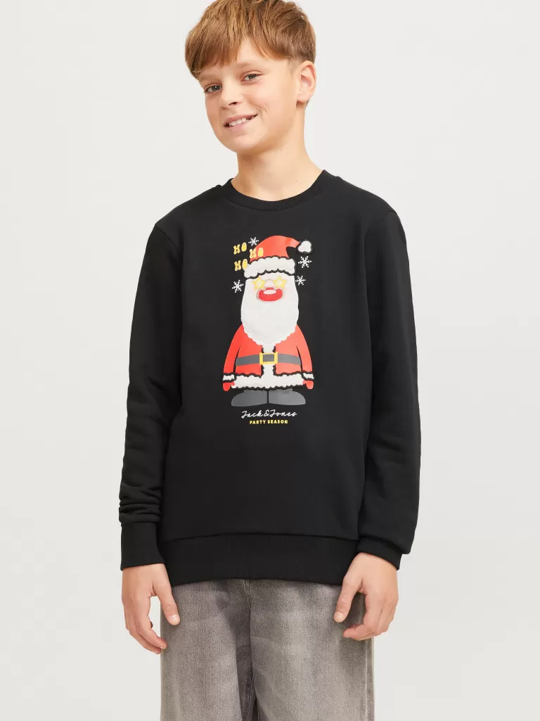 JACK & JONES Bluzy^X-mas Bluza Junior Czarny