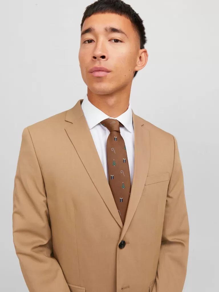 JACK & JONES Krawaty^X-mas Krawat Pomarańczowy