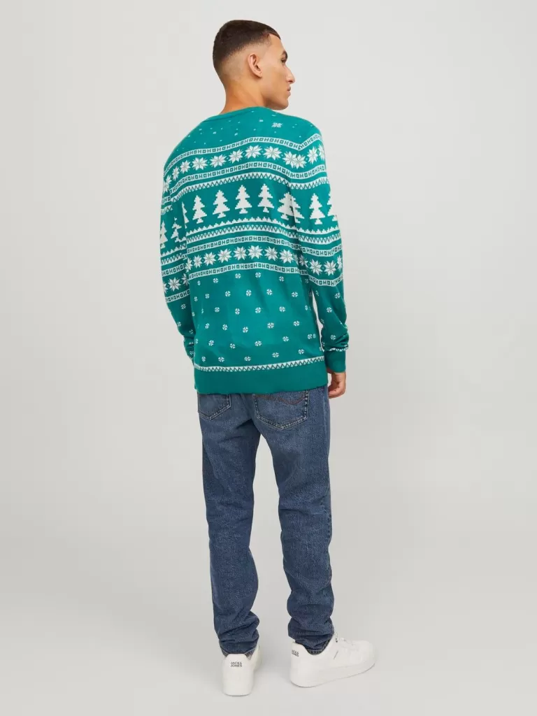 JACK & JONES Swetry^X-mas Sweter wkładany przez głowę Zielony