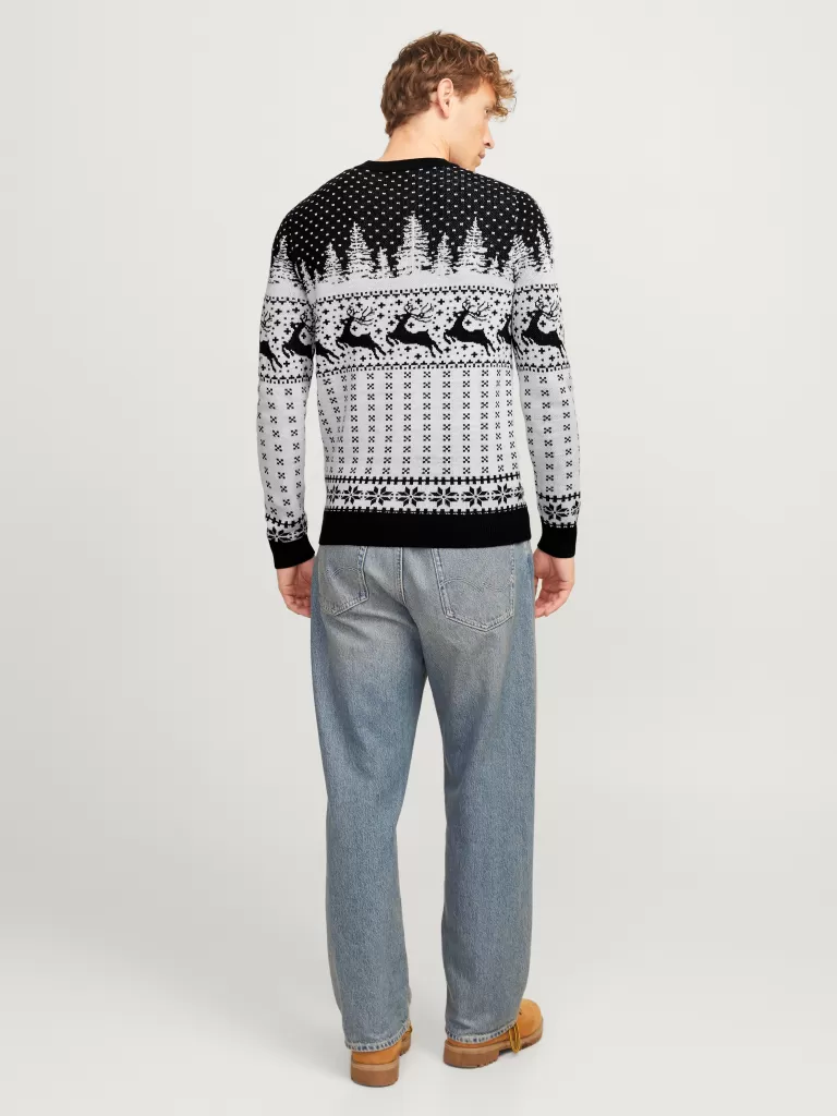 JACK & JONES Swetry^X-mas Sweter wkładany przez głowę Czarny