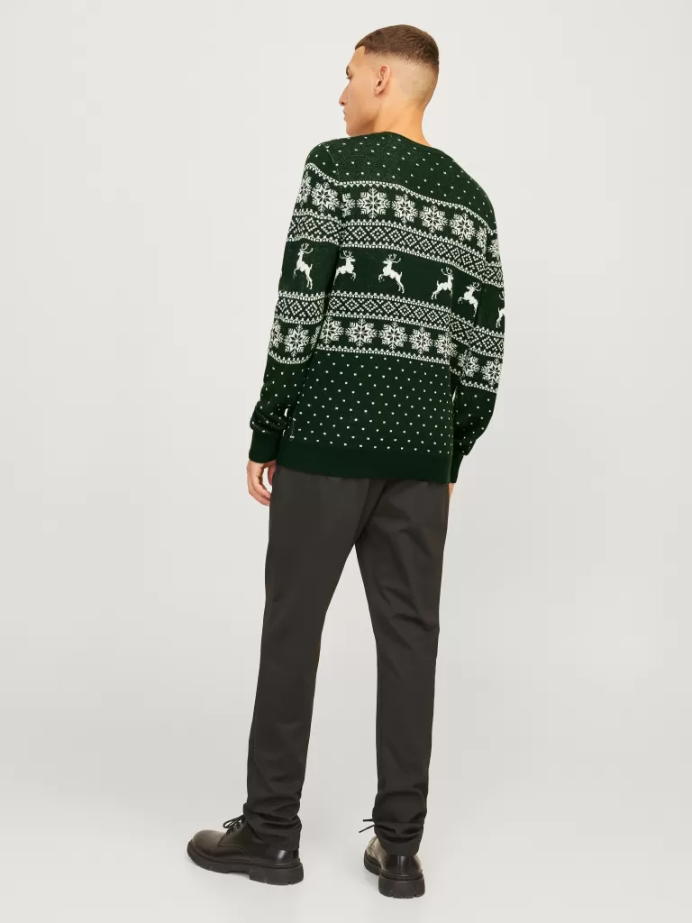 JACK & JONES Swetry^X-mas Sweter wkładany przez głowę Zielony